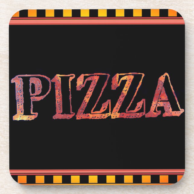 Dessous-de-verre Pizza Beverage Coaster (Devant)