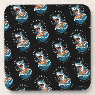 Dessous-de-verre Pizza pour manger des requins Le Grand Bite Blan