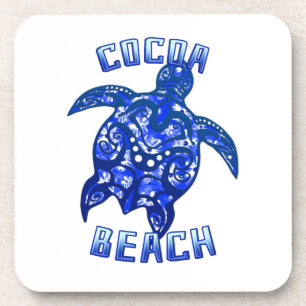 Dessous-de-verre Plage de Cocoa Floride Vacances Tortue Tribale