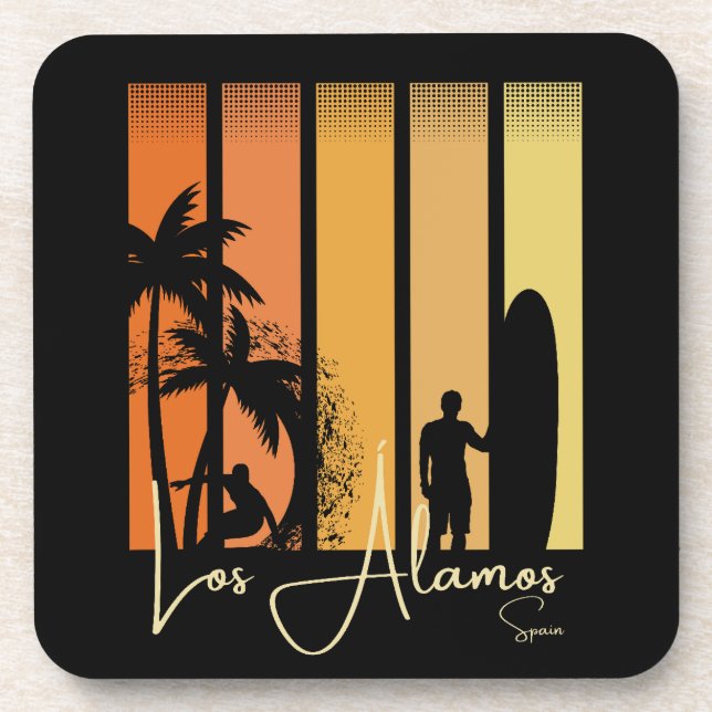 Dessous-de-verre Plage de surf Los Alamos Espagne (Devant)