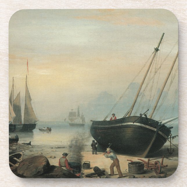Dessous-de-verre Plage pour réparations, Duncan's Point, Gloucester (Devant)