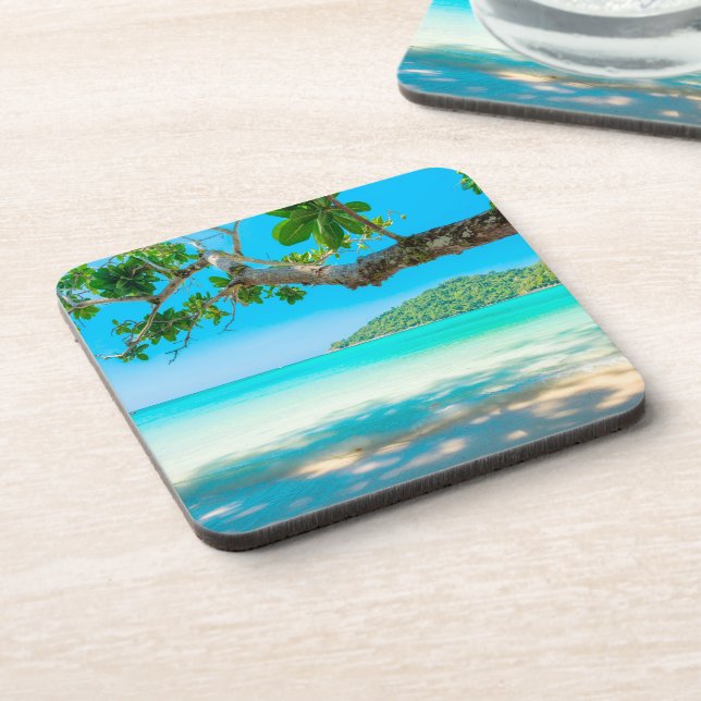 Dessous-de-verre Plage tropicale (Côté gauche)