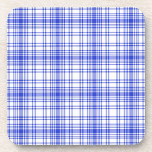 Dessous-de-verre Plaid blanc bleu 2