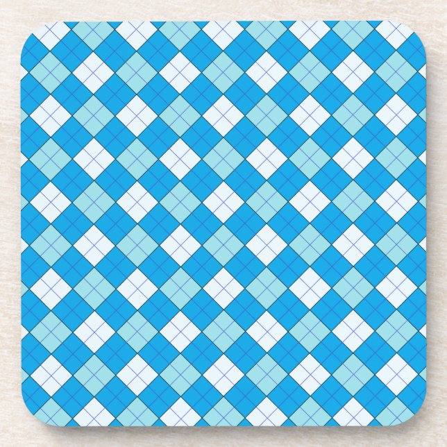 Dessous-de-verre Plaid bleu (Devant)