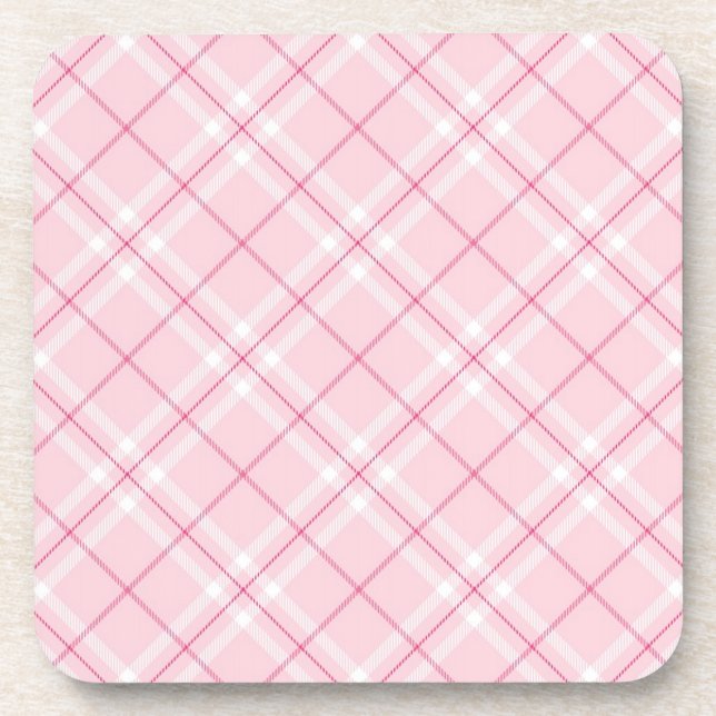 Dessous-de-verre Plaid rose-clair (Devant)
