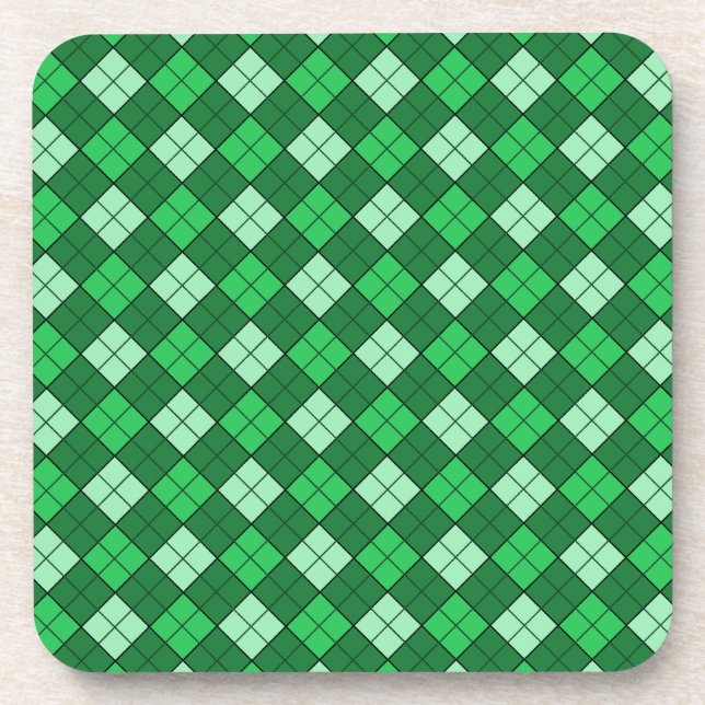 Dessous-de-verre Plaid vert (Devant)
