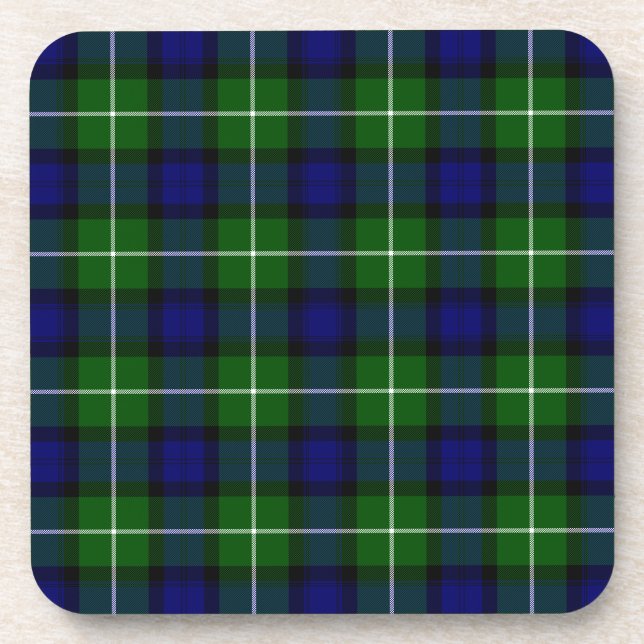 Dessous-de-verre Plaid vert bleu Lamont tartan (Devant)