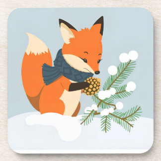 Dessous-de-verre Plaisir de Noël au renard rouge