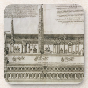 Dessous-de-verre Plan du cirque Maximus, Rome, gravé par