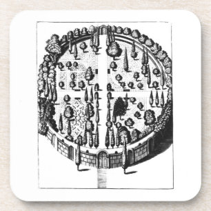 Dessous-de-verre Plan du jardin botanique à l'université de
