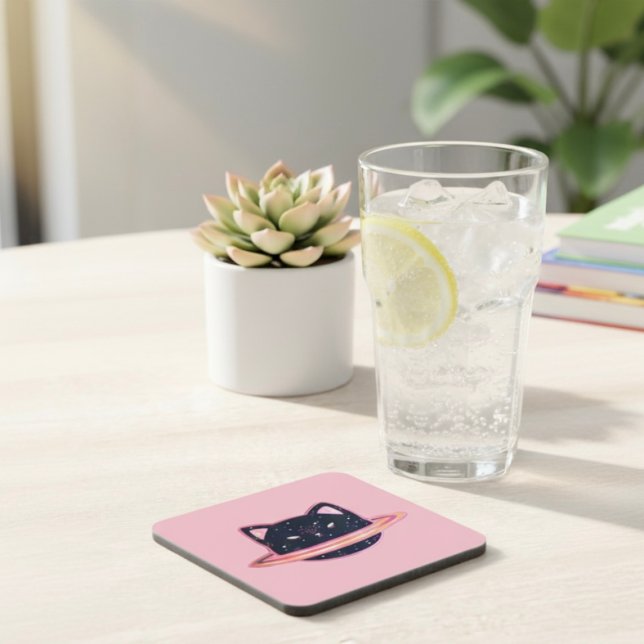 Dessous-de-verre Planche de boisson Planet Cat (Créateur téléchargé)
