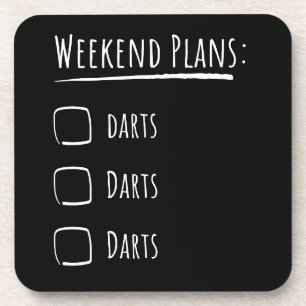 Dessous-de-verre Plans de week-end Fléchettes