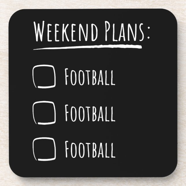Dessous-de-verre Plans de week-end Football (Devant)