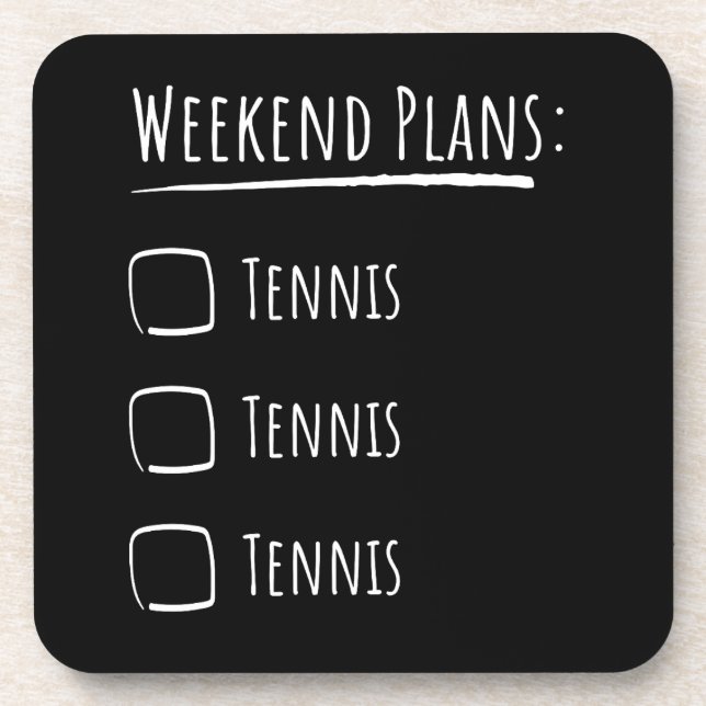 Dessous-de-verre Plans de week-end Tennis (Devant)