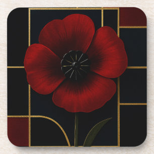 Dessous de verre plastique California PoppyHard