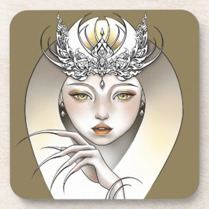 Dessous de verre plastique dur Déesse de la lune