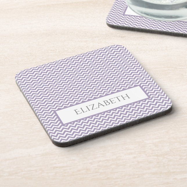Dessous-de-verre Plat de boisson Purple Simple Chevron (Côté gauche)