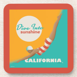 Dessous-de-verre Plongez Dans Le Soleil Californie