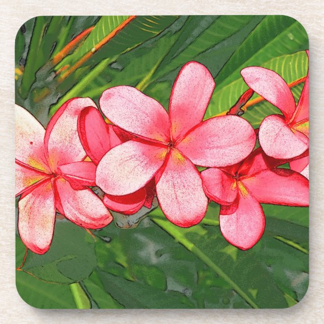 Dessous-de-verre Plumeria (Devant)
