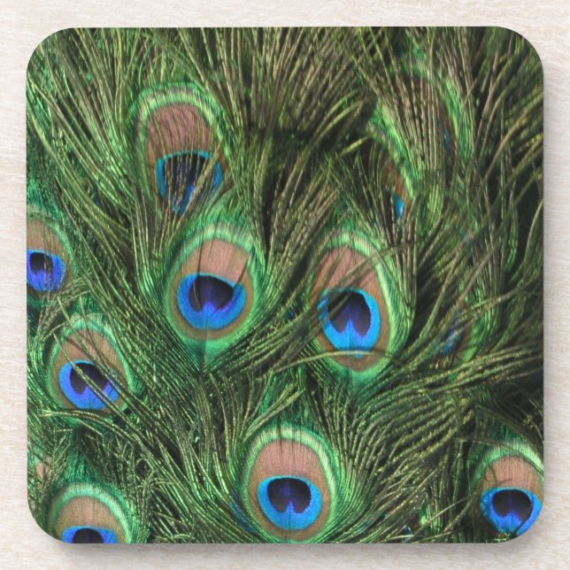 Dessous-de-verre Plumes de paon (Devant)