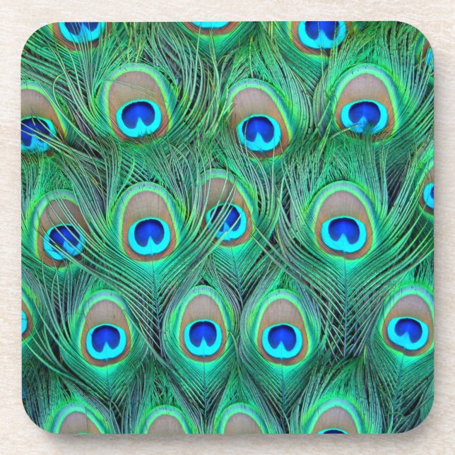 Dessous-de-verre Plumes de paon (Devant)