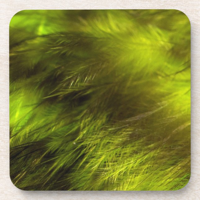 Dessous-de-verre Plumes jaunes (Devant)