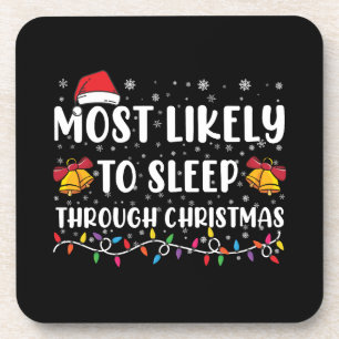 Dessous-de-verre Plus susceptible de dormir pendant Noël Famille Xm