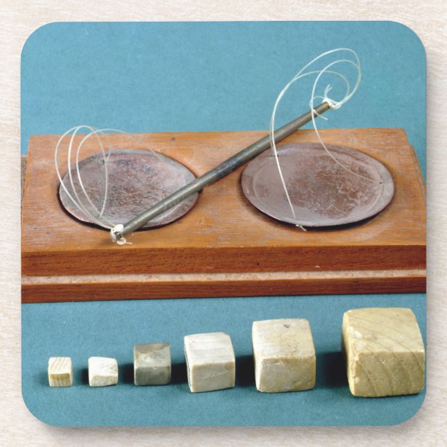 Dessous-de-verre Poids de Chert et équilibre de cuivre, (Devant)