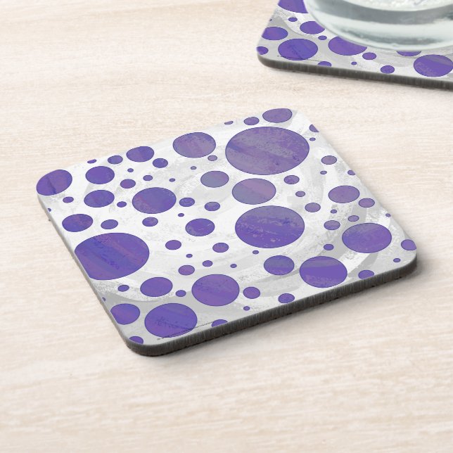 Dessous-de-verre Pointe Polka Smear Blueberry (Côté gauche)