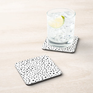 Dessous-de-verre Points dalmatiens, Points dalmatiens, Noir et Blan