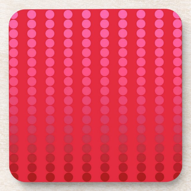 Dessous-de-verre Points satinés - nuances de rouge profond (Devant)
