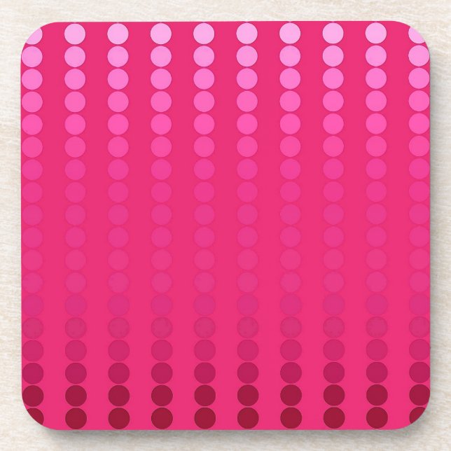 Dessous-de-verre Points satinés - nuances rose fuchsia (Devant)