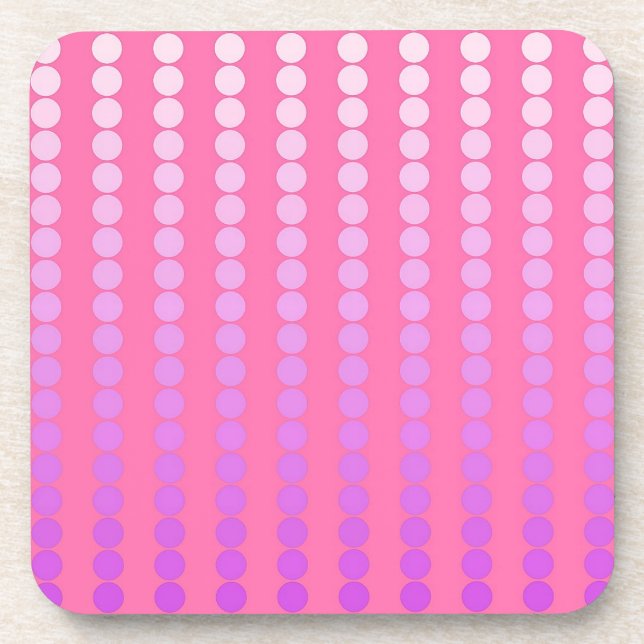 Dessous-de-verre Points satinés - rose et orchidée (Devant)