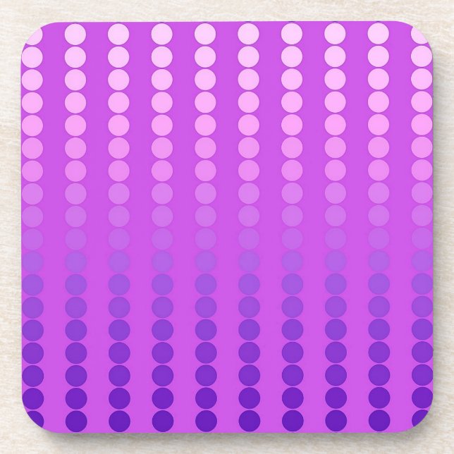 Dessous-de-verre Points satinés - violet et orchidée (Devant)