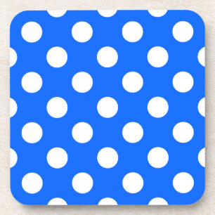 Dessous-de-verre Pois blancs sur bleu royal