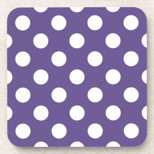 Dessous-de-verre Pois blancs sur ultra violet