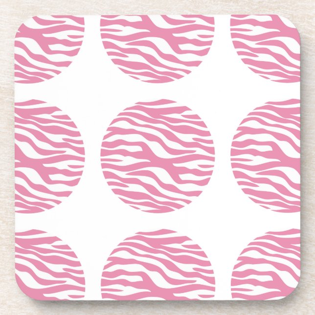 Dessous de verre Pois d'impression Zebra (Devant)