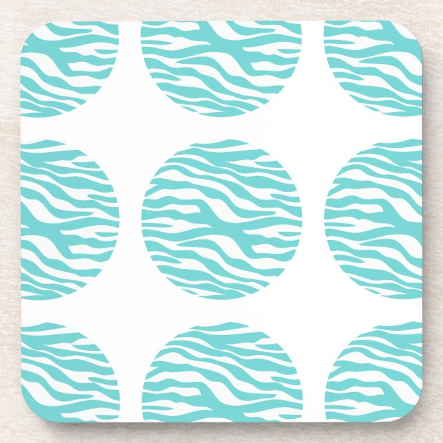 Dessous de verre Pois d'impression Zebra (Devant)