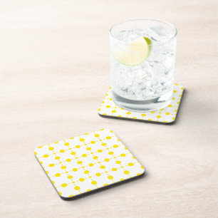 Dessous-de-verre Pois Jaunes, Motif Polka Dot, Points, Pots