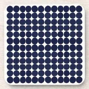 Dessous-de-verre Pois moderne noir et blanc