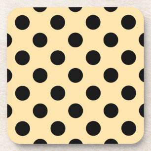 Dessous-de-verre Pois noirs sur jaune pâle