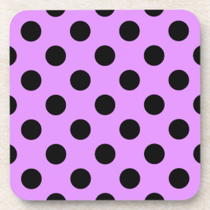 Dessous-de-verre Pois noirs sur lilas