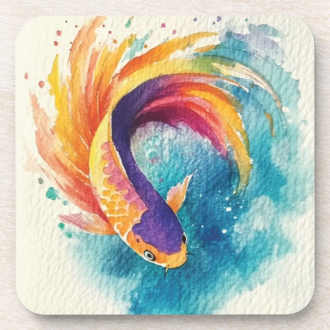 Dessous-de-verre Poisson coloré Koi (Devant)