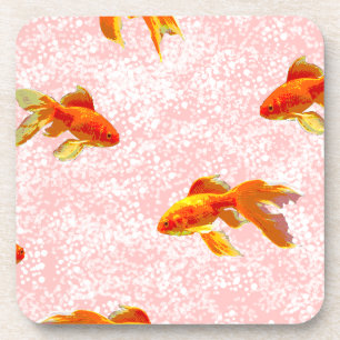 Dessous-de-verre Poisson d'or rose motif