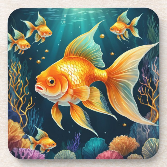 Dessous-de-verre Poisson d'or sous-marin (Devant)