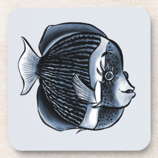 Dessous-de-verre Poisson mignon Avec Eyelashes Poisson Tropique