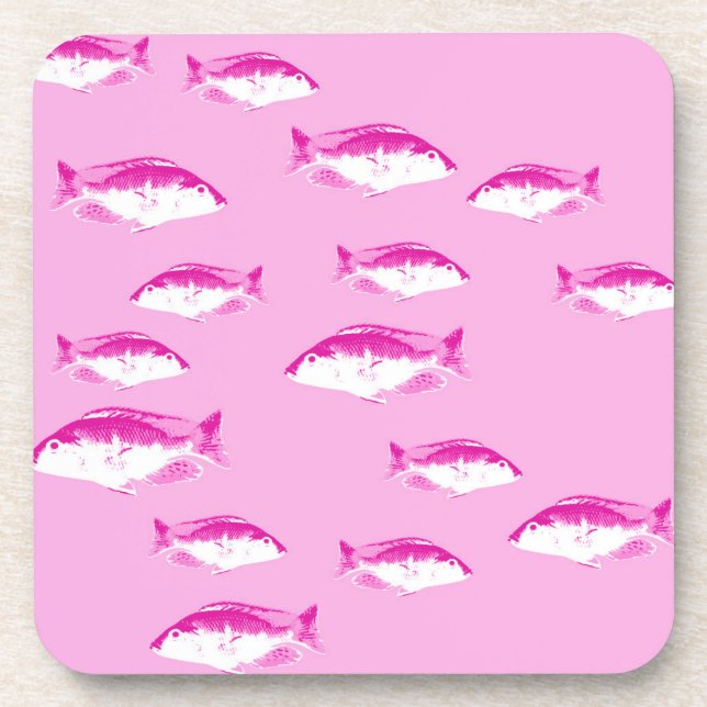 Dessous-de-verre Poisson rose (Devant)