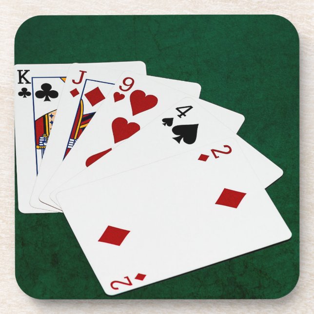 Dessous-de-verre Poker Hands - Haute Carte - King (Devant)