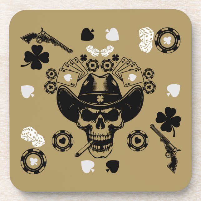 Dessous-de-verre Poker thème Lucky (Devant)