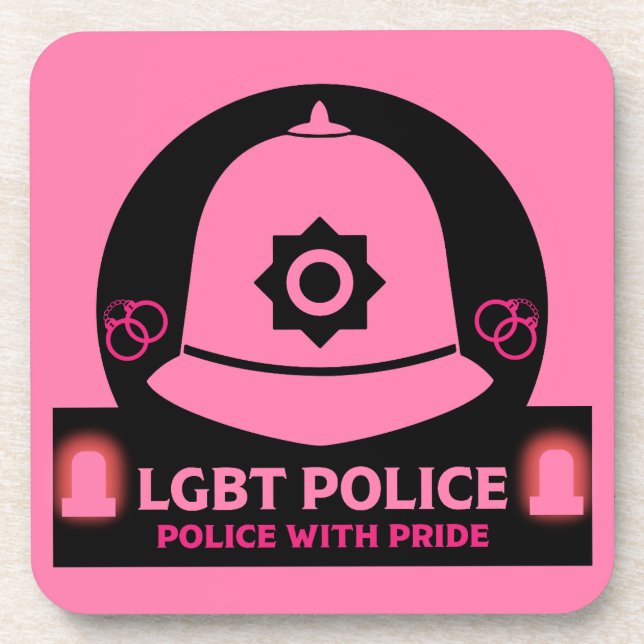 Dessous-de-verre Police Gay pride LGBT+ (Devant)